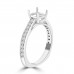 0.30 Ct Ladies Round Cut Diamond Semi Mounting Engagement Ring in 14k White Gold 0.30 Ct Ladies Round Cut Diamond Semi Mounting Engagement Ring in 14k White Gold