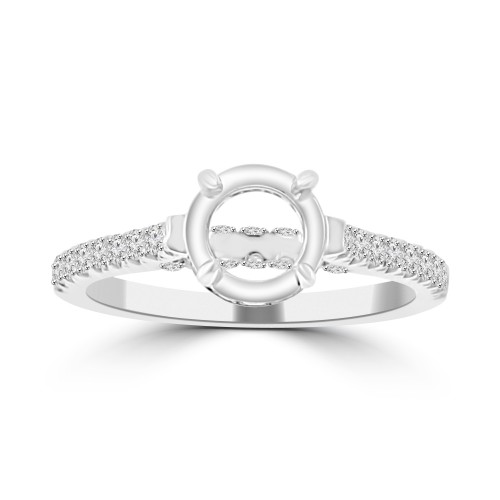0.50 Ct Ladies Round Cut Diamond Semi Mounting Engagement Ring in 14k White Gold 0.50 Ct Ladies Round Cut Diamond Semi Mounting Engagement Ring in 14k White Gold