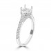 0.50 Ct Ladies Round Cut Diamond Semi Mounting Engagement Ring in 14k White Gold 0.50 Ct Ladies Round Cut Diamond Semi Mounting Engagement Ring in 14k White Gold