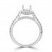 0.50 Ct Ladies Round Cut Diamond Semi Mounting Engagement Ring in 14k White Gold 0.50 Ct Ladies Round Cut Diamond Semi Mounting Engagement Ring in 14k White Gold