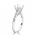 0.45 Ct Ladies Round Cut Diamond Semi Mounting Engagement Ring in 14k White Gold 0.45 Ct Ladies Round Cut Diamond Semi Mounting Engagement Ring in 14k White Gold