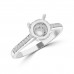 0.45 Ct Ladies Round Cut Diamond Semi Mounting Engagement Ring in 14k White Gold 0.45 Ct Ladies Round Cut Diamond Semi Mounting Engagement Ring in 14k White Gold