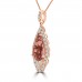2.91 Ct Pear Shaped Morganite and Diamonds Pendant Necklace in 14k White Gold 2.91 Ct Pear Shaped Morganite and Diamonds Pendant Necklace in 14k White Gold
