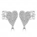 0.25 Ct Heart Shaped Diamond Stud Earrings in 14k White Gold 0.25 Ct Heart Shaped Diamond Stud Earrings in 14k White Gold