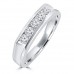 0.50 ct Men's Round Cut Diamond Wedding Band in 14 kt White Gold