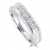 0.50 ct Men's Round Cut Diamond Wedding Band in 14 kt White Gold