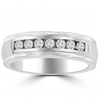 0.40 ct Ladie's Round Cut Diamond Wedding Band in 14 kt White Gold 0.40 ct Ladie's Round Cut Diamond Wedding Band in 14 kt White Gold