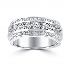 0.75 ct Men's Round Cut Diamond Wedding Band Ring in Channel Setting 0.75 ct Men's Round Cut Diamond Wedding Band Ring in Channel Setting