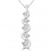 1.00 Ct Ladies Five Stone Round Cut Diamond Pendant / Necklace 1.00 Ct Ladies Five Stone Round Cut Diamond Pendant / Necklace