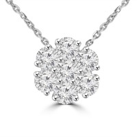 2.10 ct Ladies Round Cut Diamond Pendant / Necklace in 14 kt White Gold 2.10 ct Ladies Round Cut Diamond Pendant / Necklace in 14 kt White Gold