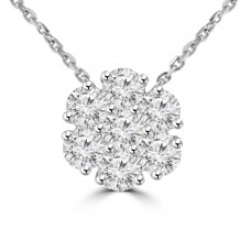 2.10 ct Ladies Round Cut Diamond Pendant / Necklace in 14 kt White Gold 2.10 ct Ladies Round Cut Diamond Pendant / Necklace in 14 kt White Gold