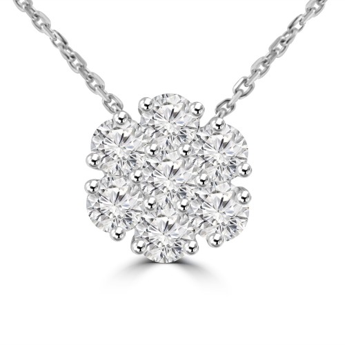 2.10 ct Ladies Round Cut Diamond Pendant / Necklace in 14 kt White Gold 2.10 ct Ladies Round Cut Diamond Pendant / Necklace in 14 kt White Gold