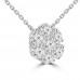2.10 ct Ladies Round Cut Diamond Pendant / Necklace in 14 kt White Gold 2.10 ct Ladies Round Cut Diamond Pendant / Necklace in 14 kt White Gold