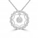 0.75 Ct Ladies Round Cut Diamond Circle Pendant / Necklace With 16 inch Chain 0.75 Ct Ladies Round Cut Diamond Circle Pendant / Necklace With 16 inch Chain