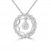 0.75 Ct Ladies Round Cut Diamond Circle Pendant / Necklace With 16 inch Chain 0.75 Ct Ladies Round Cut Diamond Circle Pendant / Necklace With 16 inch Chain