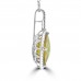 6.36 Ct Cushion cut Citrine and Round Cut Diamond Pendent In 14 kt Gold 6.36 Ct Cushion cut Citrine and Round Cut Diamond Pendent In 14 kt Gold