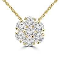 2.10 ct Ladies Round Cut Diamond Pendant / Necklace in 14 kt Yellow Gold 2.10 ct Ladies Round Cut Diamond Pendant / Necklace in 14 kt Yellow Gold