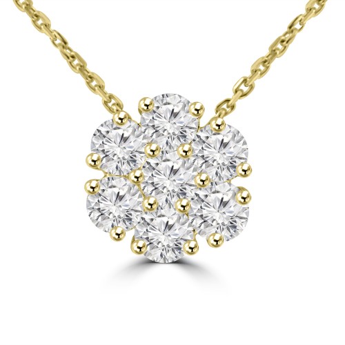 2.10 ct Ladies Round Cut Diamond Pendant / Necklace in 14 kt Yellow Gold 2.10 ct Ladies Round Cut Diamond Pendant / Necklace in 14 kt Yellow Gold