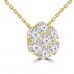2.10 ct Ladies Round Cut Diamond Pendant / Necklace in 14 kt Yellow Gold 2.10 ct Ladies Round Cut Diamond Pendant / Necklace in 14 kt Yellow Gold
