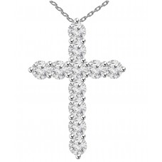 0.75 ct Ladies Round Cut Diamond Cross Pendant Necklace 0.75 ct Ladies Round Cut Diamond Cross Pendant Necklace
