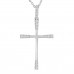 0.27 ct Round Cut Diamond Cross Pendant Necklace (G Color SI-1 Clarity) in 14 kt White Gold with 16 inch Chain 0.27 ct Round Cut Diamond Cross Pendant Necklace (G Color SI-1 Clarity) in 14 kt White Gold with 16 inch Chain