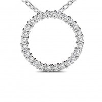 1.00 Ct Ladies Round Cut Diamond Pendant / Necklace With 16 inch chain 1.00 Ct Ladies Round Cut Diamond Pendant / Necklace With 16 inch chain