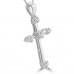 0.50 ct t.w. Ladies Round Cut Diamond Cross Pendant Necklace 0.50 ct t.w. Ladies Round Cut Diamond Cross Pendant Necklace