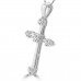 0.50 ct t.w. Ladies Round Cut Diamond Cross Pendant Necklace 0.50 ct t.w. Ladies Round Cut Diamond Cross Pendant Necklace