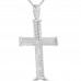 0.37 ct Ladies Round Cut Diamond Cross Pendant Necklace (G Color SI-1 Clarity) in 14 kt White Gold 0.37 ct Ladies Round Cut Diamond Cross Pendant Necklace (G Color SI-1 Clarity) in 14 kt White Gold