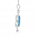 1.42 ct Marquise Shaped Blue Topaz and Round Cut Diamond Pendent In 14k Necklace 1.42 ct Marquise Shaped Blue Topaz and Round Cut Diamond Pendent In 14k Necklace