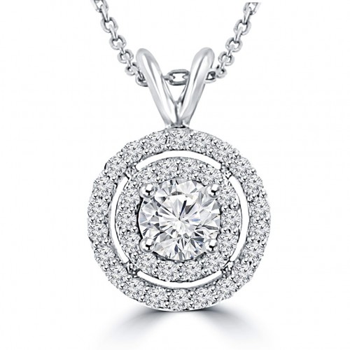 1.21 Ct Ladies Round Cut Diamond Pendant / Necklace 1.21 Ct Ladies Round Cut Diamond Pendant / Necklace