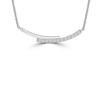0.35 ct Round Cut Diamond Stick Bar Horizontal Long Pendant Necklace for Women (G Color SI-1 Clarity) with 16 inch Chain Included 0.35 ct Round Cut Diamond Stick Bar Horizontal Long Pendant Necklace for Women (G Color SI-1 Clarity) with 16 inch Chain Included