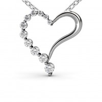 1.00 ct Journeys Heart Love Shape Round Cut Diamond Pendant / Necklace 1.00 ct Journeys Heart Love Shape Round Cut Diamond Pendant / Necklace