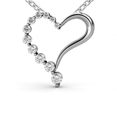 1.00 ct Journeys Heart Love Shape Round Cut Diamond Pendant / Necklace 1.00 ct Journeys Heart Love Shape Round Cut Diamond Pendant / Necklace