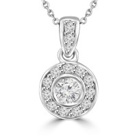 0.41 Ct Ladies Round Cut Diamond Solitaire Pendant 0.41 Ct Ladies Round Cut Diamond Solitaire Pendant