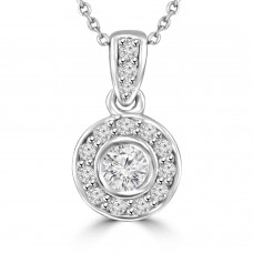 0.41 Ct Ladies Round Cut Diamond Solitaire Pendant 0.41 Ct Ladies Round Cut Diamond Solitaire Pendant