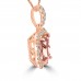 1.26 ct Round Cut Diamond & Cushion Shape Morganite Pendant Necklace (G-H Color SI-2 I-1 Clarity) in 14 kt Rose Gold 1.26 ct Round Cut Diamond & Cushion Shape Morganite Pendant Necklace (G-H Color SI-2 I-1 Clarity) in 14 kt Rose Gold