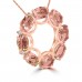 3.17 ct Oval Shaped Morganite Pendant Necklace (G-H Color SI-2 I-1 Clarity) in 14 kt Rose Gold 3.17 ct Oval Shaped Morganite Pendant Necklace (G-H Color SI-2 I-1 Clarity) in 14 kt Rose Gold