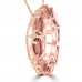 3.17 ct Oval Shaped Morganite Pendant Necklace (G-H Color SI-2 I-1 Clarity) in 14 kt Rose Gold 3.17 ct Oval Shaped Morganite Pendant Necklace (G-H Color SI-2 I-1 Clarity) in 14 kt Rose Gold