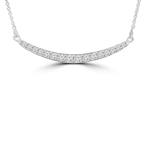 0.45 ct Round Cut Diamond Stick Bar Horizontal Long Pendant Necklace for Women (G Color SI-1 Clarity) with 16 inch Chain Included 0.45 ct Round Cut Diamond Stick Bar Horizontal Long Pendant Necklace for Women (G Color SI-1 Clarity) with 16 inch Chain Included