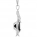 9.80 Ct Round Cut Black & White Diamond Pendant Necklace (G-H Color SI-2 I-1 Clarity) in 14 kt White Gold 9.80 Ct Round Cut Black & White Diamond Pendant Necklace (G-H Color SI-2 I-1 Clarity) in 14 kt White Gold