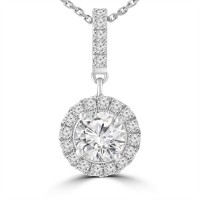 0.96 Ct Ladies Round Cut Diamond Solitaire Pendant 0.96 Ct Ladies Round Cut Diamond Solitaire Pendant