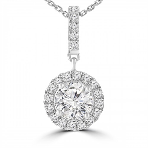 0.96 Ct Ladies Round Cut Diamond Solitaire Pendant 0.96 Ct Ladies Round Cut Diamond Solitaire Pendant