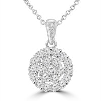 1.81 Ct Ladies Round Cut Diamond Pendant / Necklace 1.81 Ct Ladies Round Cut Diamond Pendant / Necklace