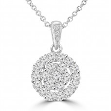 1.81 Ct Ladies Round Cut Diamond Pendant / Necklace 1.81 Ct Ladies Round Cut Diamond Pendant / Necklace