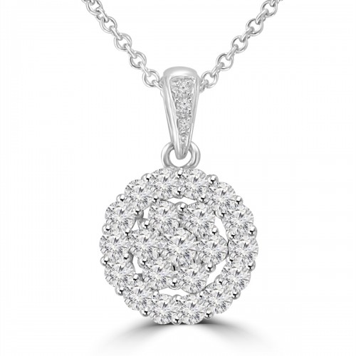 1.81 Ct Ladies Round Cut Diamond Pendant / Necklace