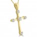 0.50 ct t.w. Ladies Round Cut Diamond Cross Pendant Necklace 14 kt Yellow Gold 0.50 ct t.w. Ladies Round Cut Diamond Cross Pendant Necklace 14 kt Yellow Gold