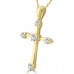 0.50 ct t.w. Ladies Round Cut Diamond Cross Pendant Necklace 14 kt Yellow Gold 0.50 ct t.w. Ladies Round Cut Diamond Cross Pendant Necklace 14 kt Yellow Gold