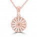 1.81 Ct Ladies Round Cut Diamond Pendant / Necklace Rose Gold