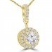 0.96 Ct Ladies Round Cut Diamond Solitaire Pendant Yellow Gold 0.96 Ct Ladies Round Cut Diamond Solitaire Pendant Yellow Gold